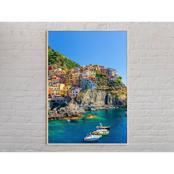 Cinque Terre Print, Cinque Terre Wall Art, Cinque Terre Poster, Italy Travel Poster, Unframed Paper Poster 8x10in