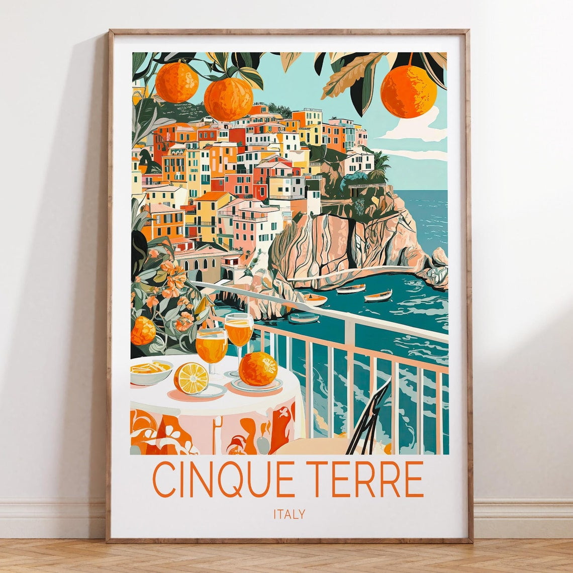 Cinque Terre Travel Poster, Italy City Wall Art, Cinque Terre Travel ...