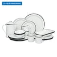 Free Shipping! Cinsa 23 Piece Enamelware Dinnerware Set for 4 ...