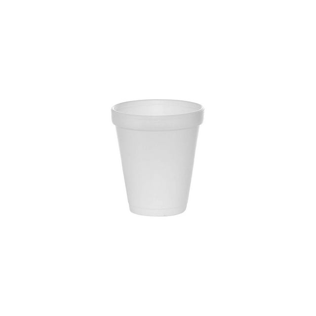 CintBllTer (100 Count) 8 oz White Foam Cups, Foam Drinking Cups