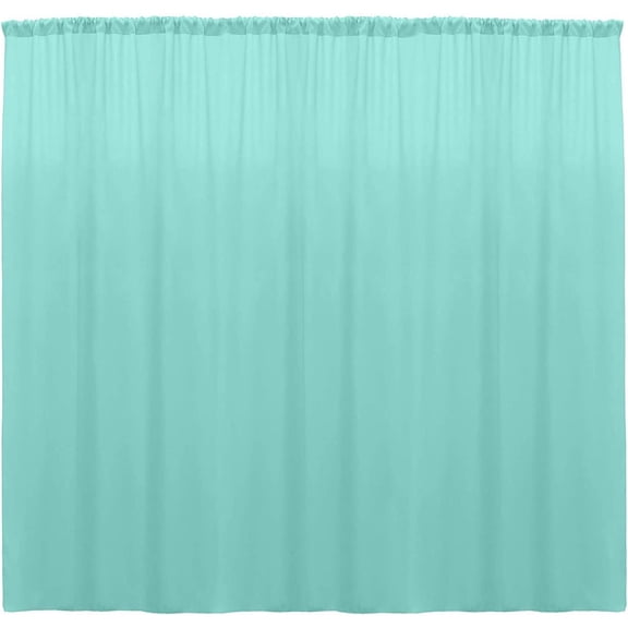 CintBllTer 100% Polyester Window Curtain/Stage Backdrop Curtain/Photography Backdrop 58" Inch Wide X 108" Inch Long (Aqua, Pack of 1)