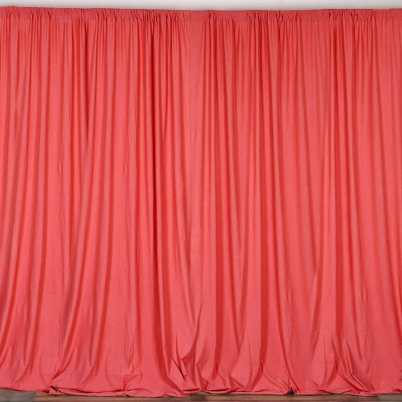 CintBllTer 100% Polyester Window Curtain/Stage Backdrop Curtain/Photography Backdrop 58" Inch Wide X 108" Inch Long (Coral, Pack of 1)