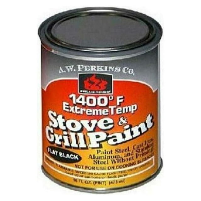 CintBllTer 1400 Deg F Black Stove Paint BrushOn 1 Pint