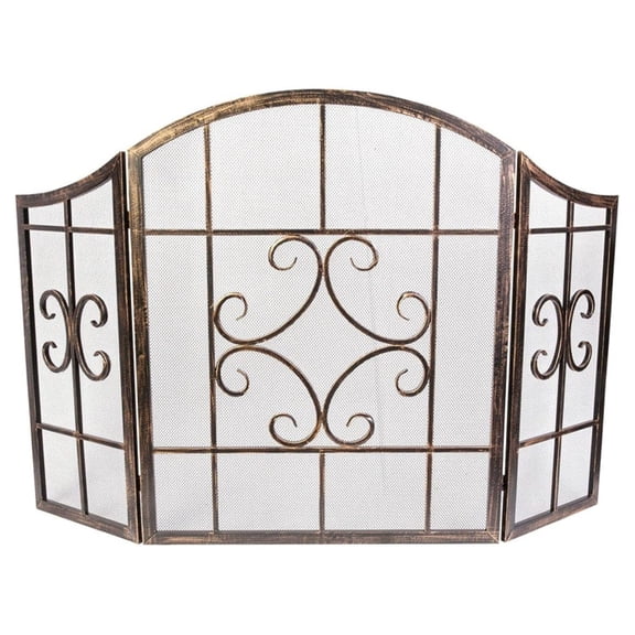 CintBllTer 15955 Natural Organic Bronze Fireplace Screen