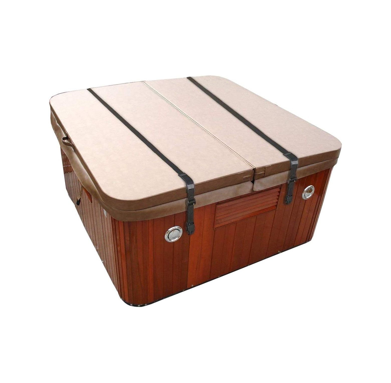 CintBllTer 2 PCS Heavy Duty Hot Tub Cover Wind Straps FITS Most SPAS Locks Adjustable Length 67