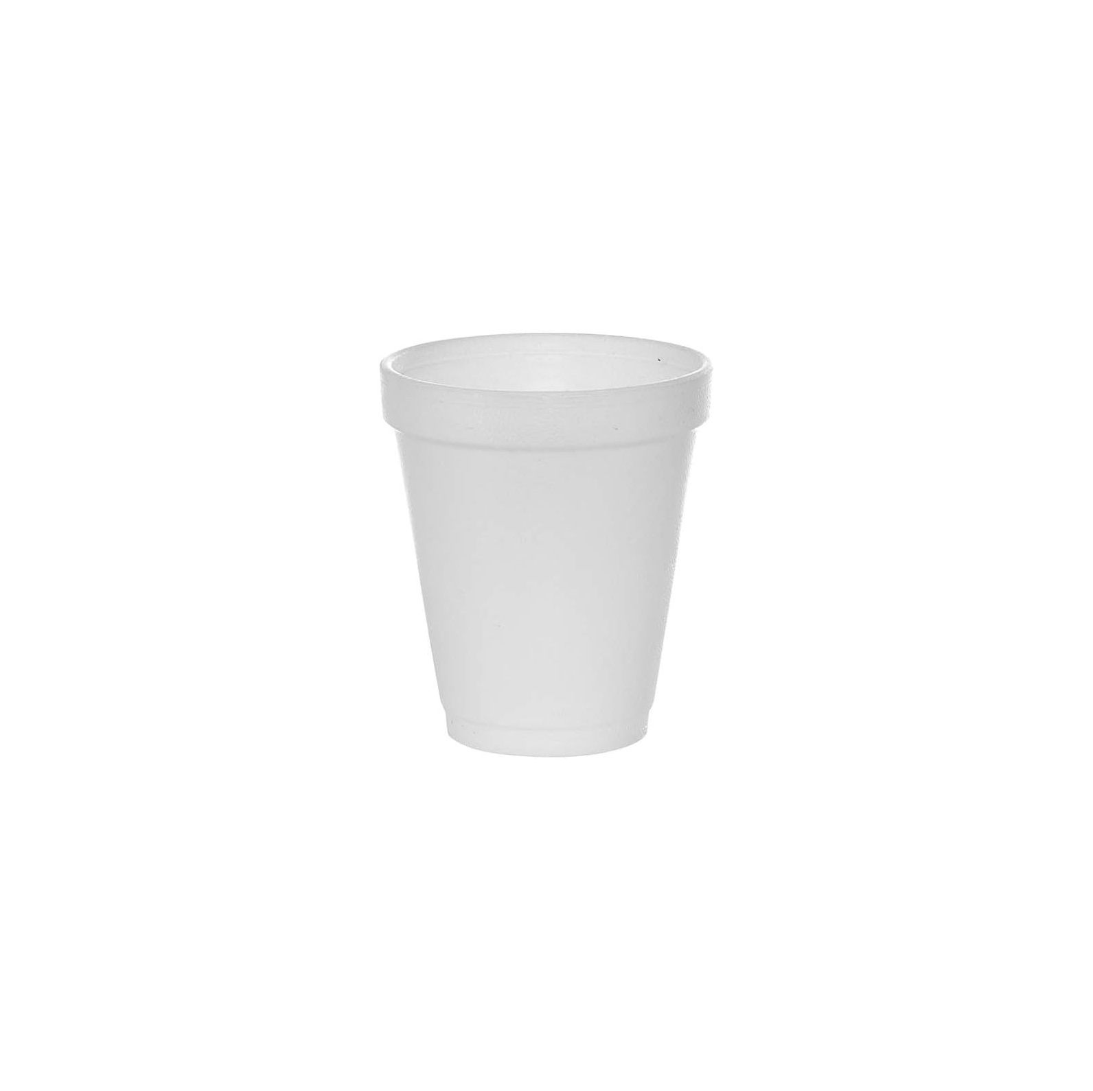 CintBllTer (200 Count) 6 oz White Foam Cups, Foam Drinking Cups, Disposable Insulated Foam Cups