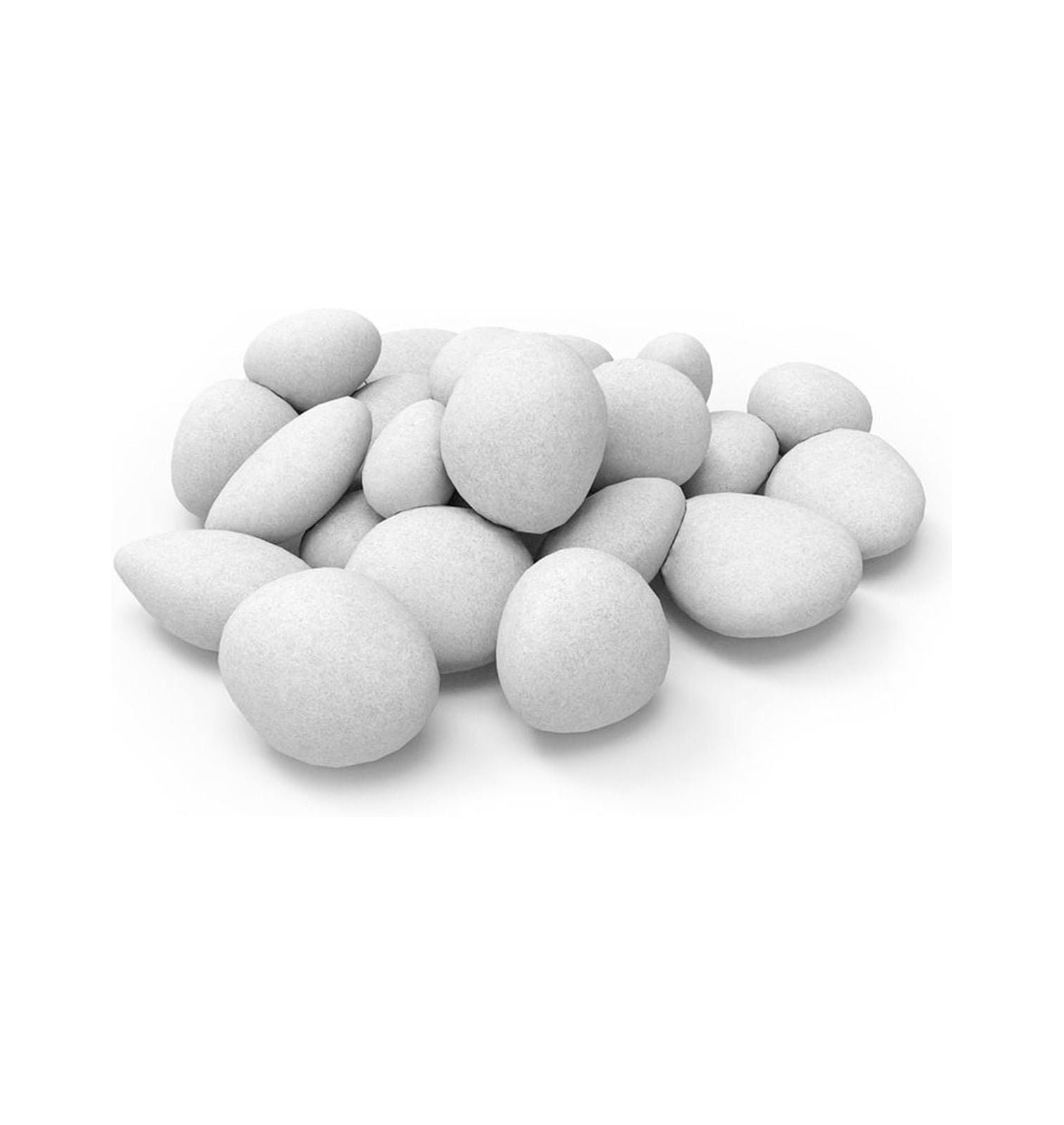 CintBllTer 24 PCS Fireplace Ceramic Pebbles for All Types of Indoor ...