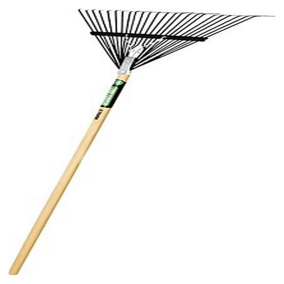 CintBllTer 30452 Tru Tough 48-Inch Steel Leaf Rake, 22-Inch Head, Wood Handle