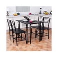 thumbnail image 1 of CintBllTer 5 Pcs Dining Table Set for 4person Home Dining Room Breakfast Furniture Rectangular Table Set with Wooden Top and Metal Legs, 1 of 7