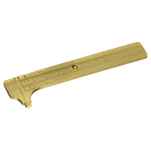 CintBllTer 6506 Solid Brass Slide Rule Caliper 0-4" 0-100mm"