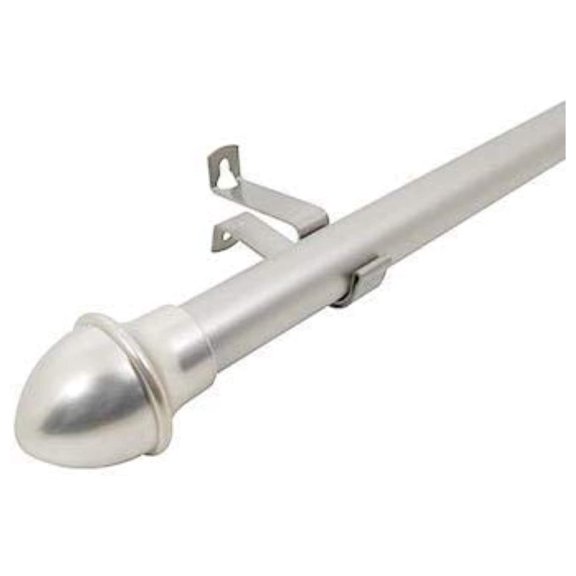 CintBllTer 7/16-Inch Round Cafe Curtain Rod (28 to 48-Inch Width, )