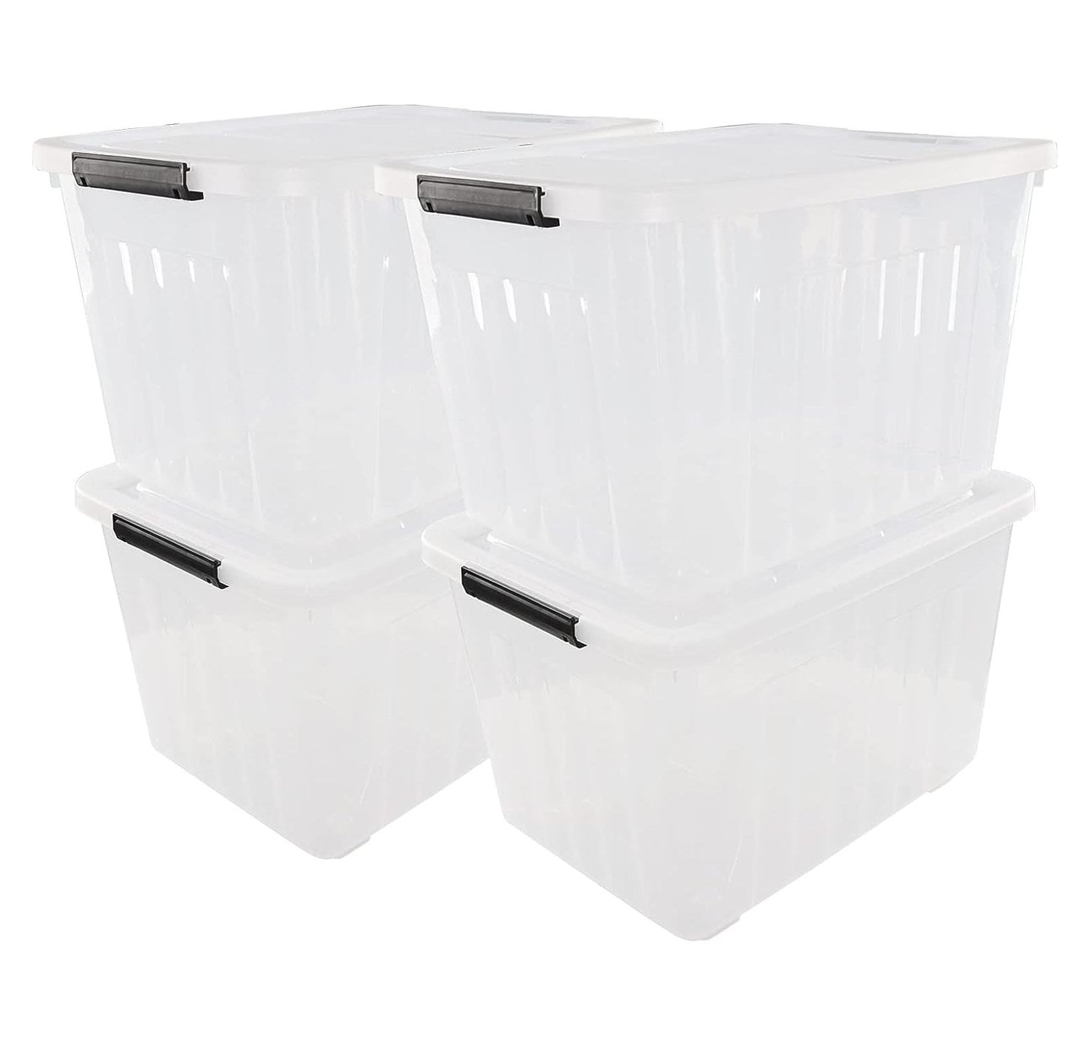 CintBllTer 70 Quart Large Clear Storage Bin, Plastic Storage Box on