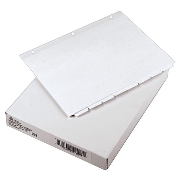 CintBllTer 8-Tab Binder Dividers, Write-On Plain Tabs, 24 Sets (11507)