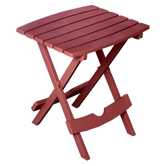 CintBllTer 8500-95-3700 Plastic Quik-Fold Side Table, Merlot