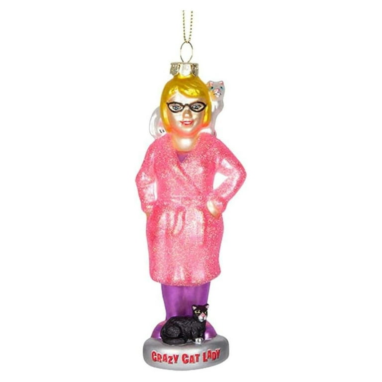 Crazy cat lady best sale ornament