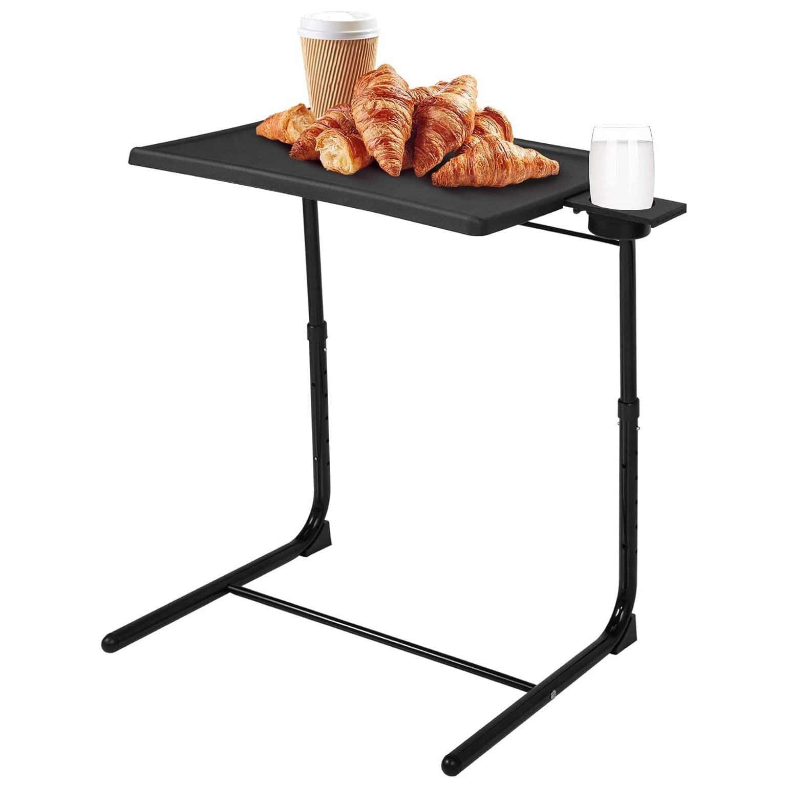 CintBllTer Adjustable TV Tray Table,Folding Laptop Table with 6 Height