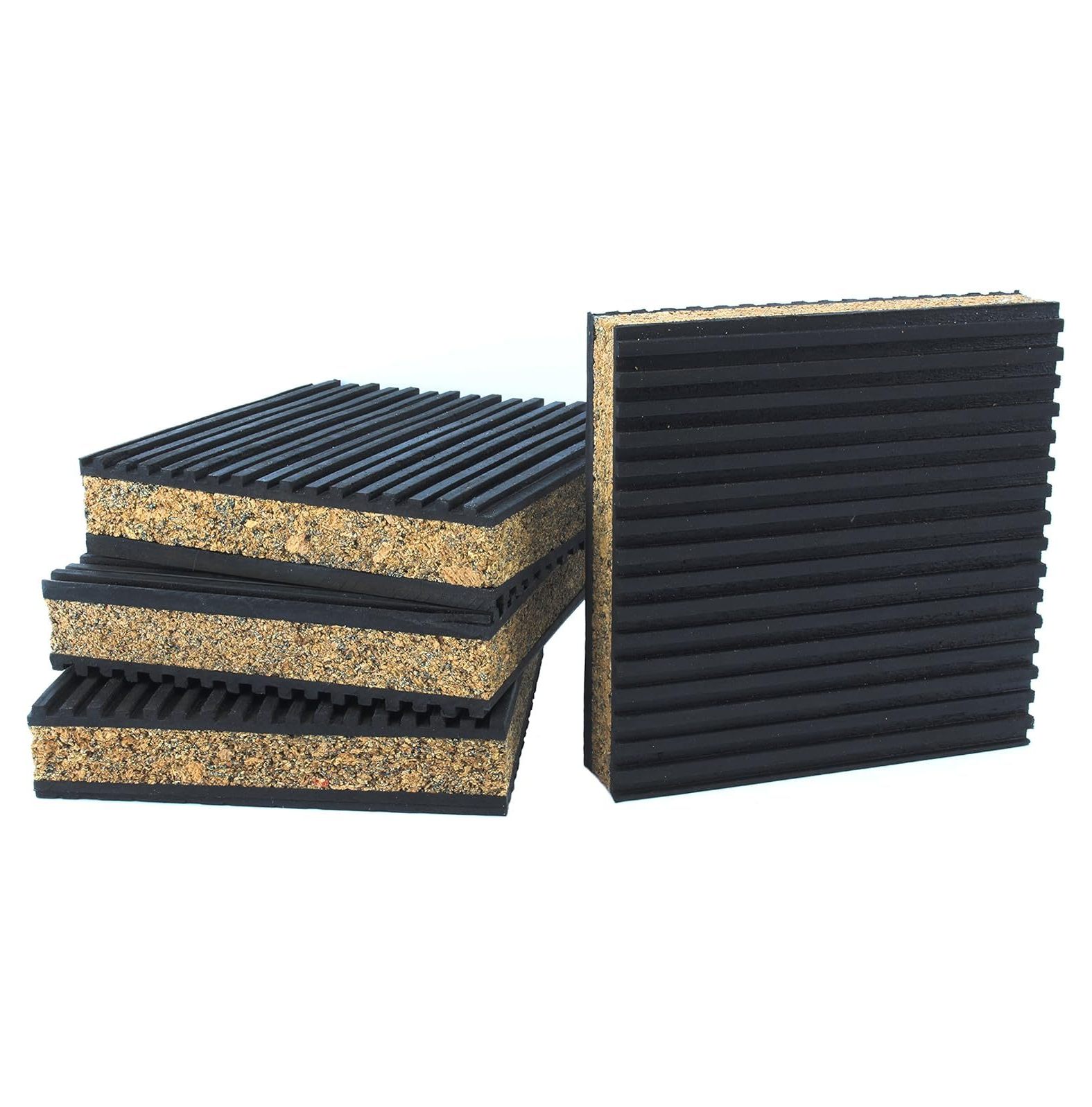 CintBllTer Anti Vibration Pads 6 x 6 x 7/8 Rubber/Cork Vibration