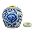thumbnail image 1 of CintBllTer Antique Style Blue and White Porcelain Flowers Ceramic Covered Jar Vase, China Ming Style, Jingdezhen Chinese (L1), 1 of 2