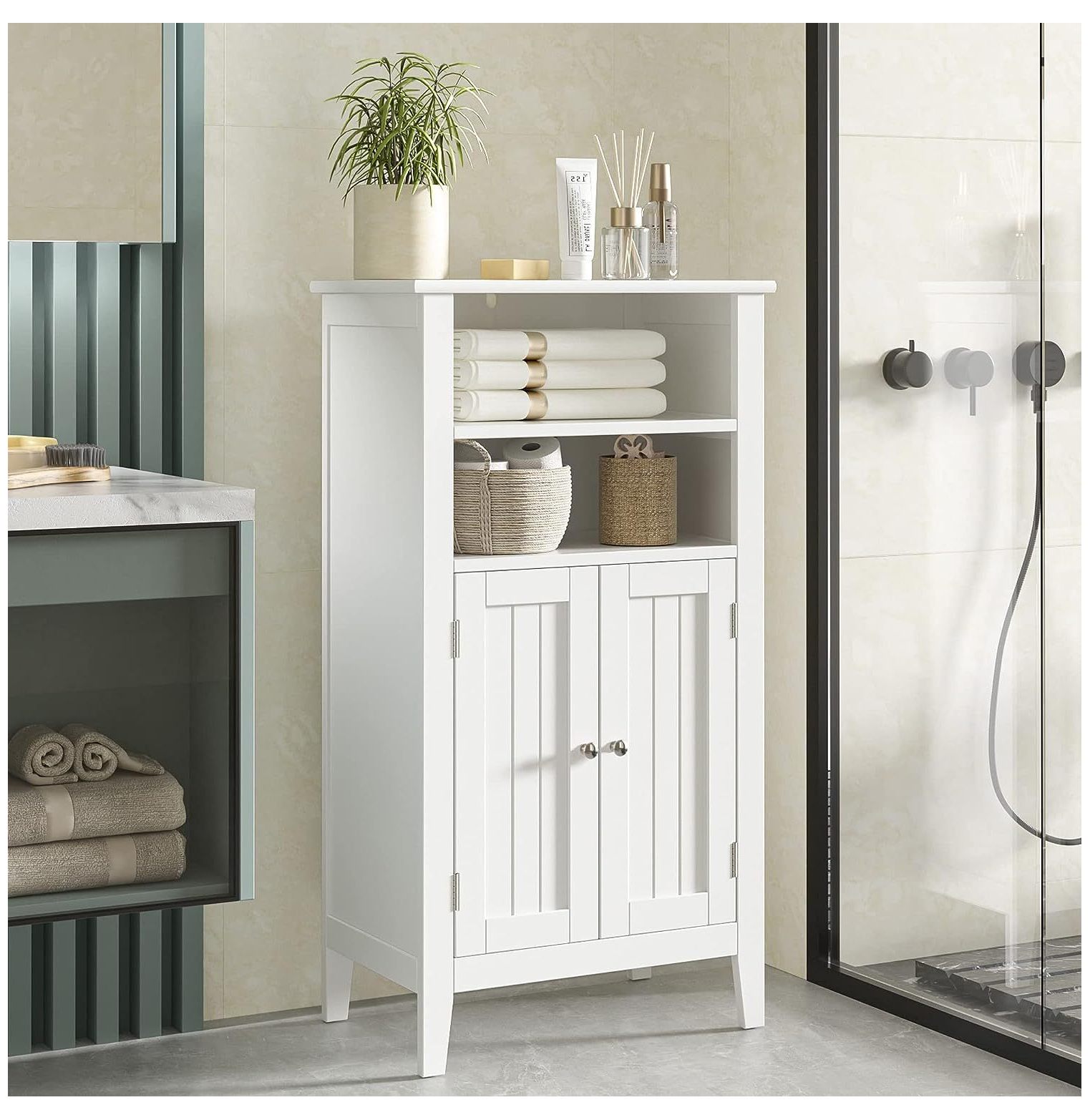 CintBllTer Bathroom Storage Bathroom Floor with Doors