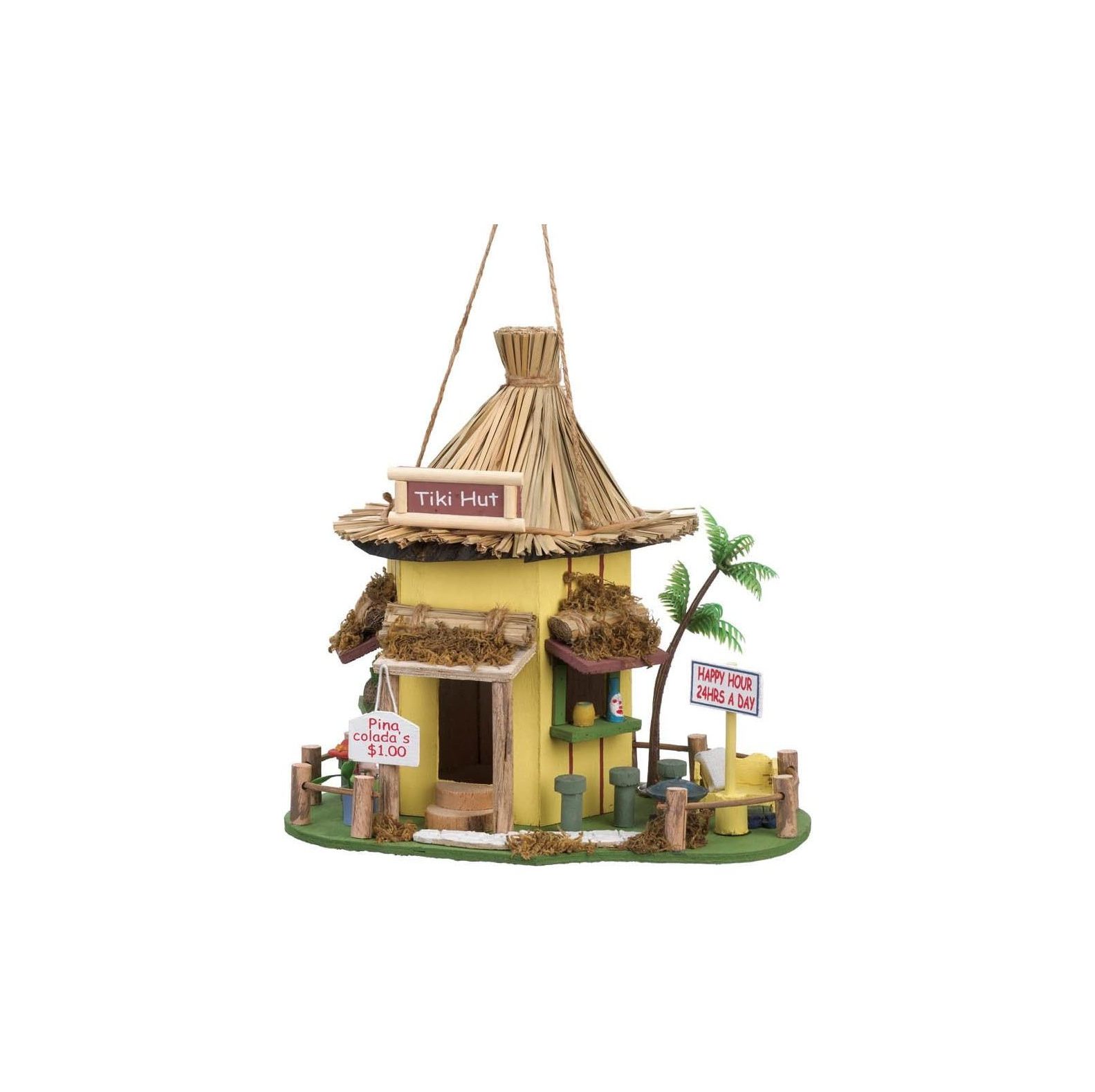 CintBllTer Beach hut Happy Hour Tiki bar Art Fairy House Decorative