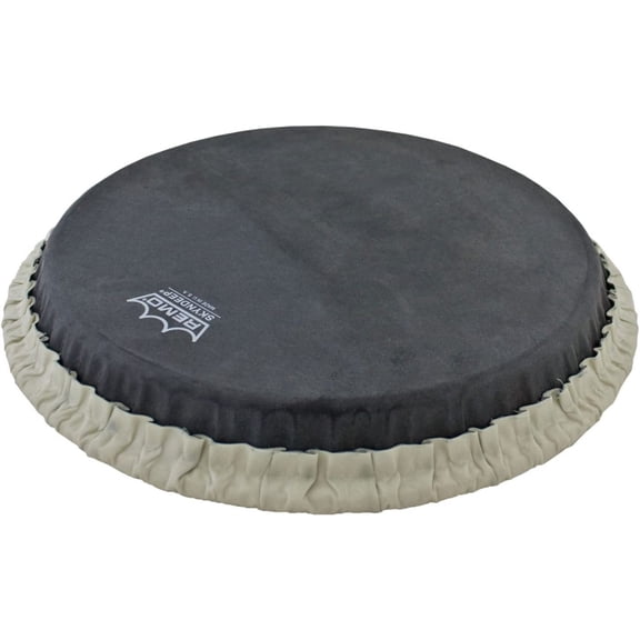 CintBllTer Bongo Drumhead, Tucked, 7.15", SKYNDEEP,"Black Calfskin" Graphic