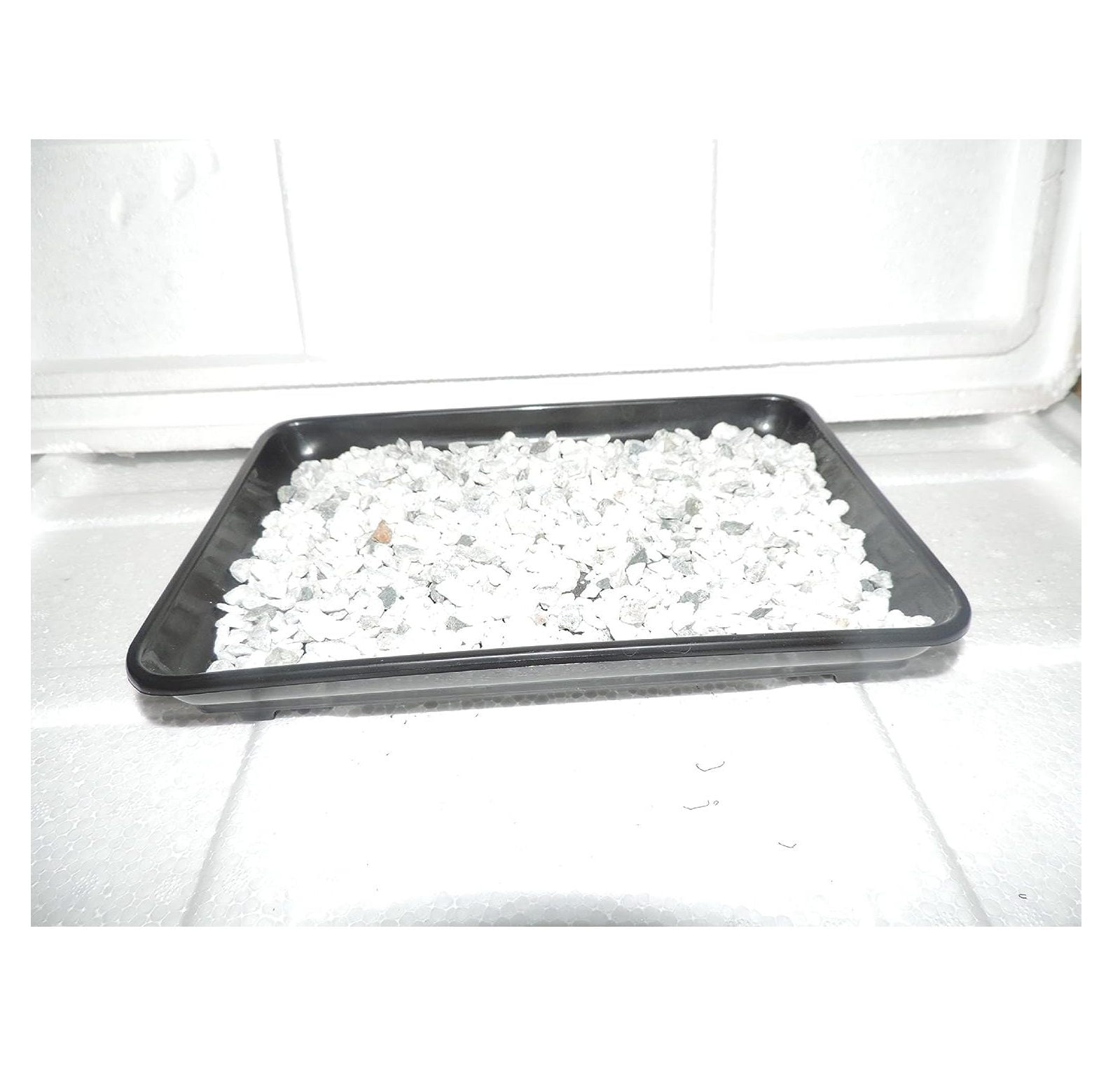 CintBllTer Bonsai Humidity Drip Tray 10" L x 7" W with Pebbles Rocks