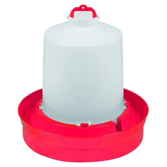 CintBllTer Deep Base Poultry Waterer (2 Gallon) Heavy Duty Plastic Water Container for s & Chicken (Item No. DBW2)