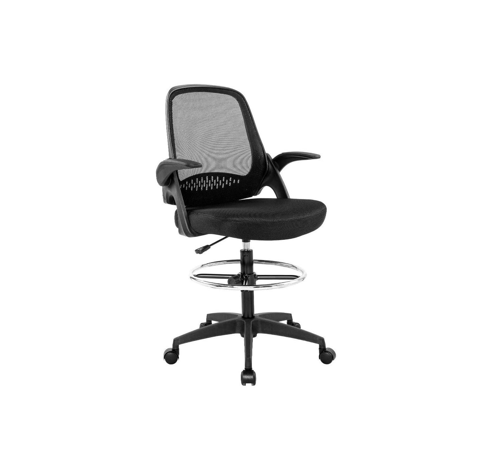 CintBllTer Drafting Chair with Footrest Ring, Tall Office Chair High Desk Chair Standing Desk