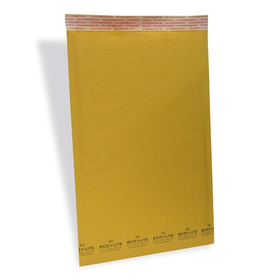 CintBllTer Eco-lite #5 ELSS5 Golden Self Seal Bubble Mailer, 10 1/2" x 16" (Case of 100)