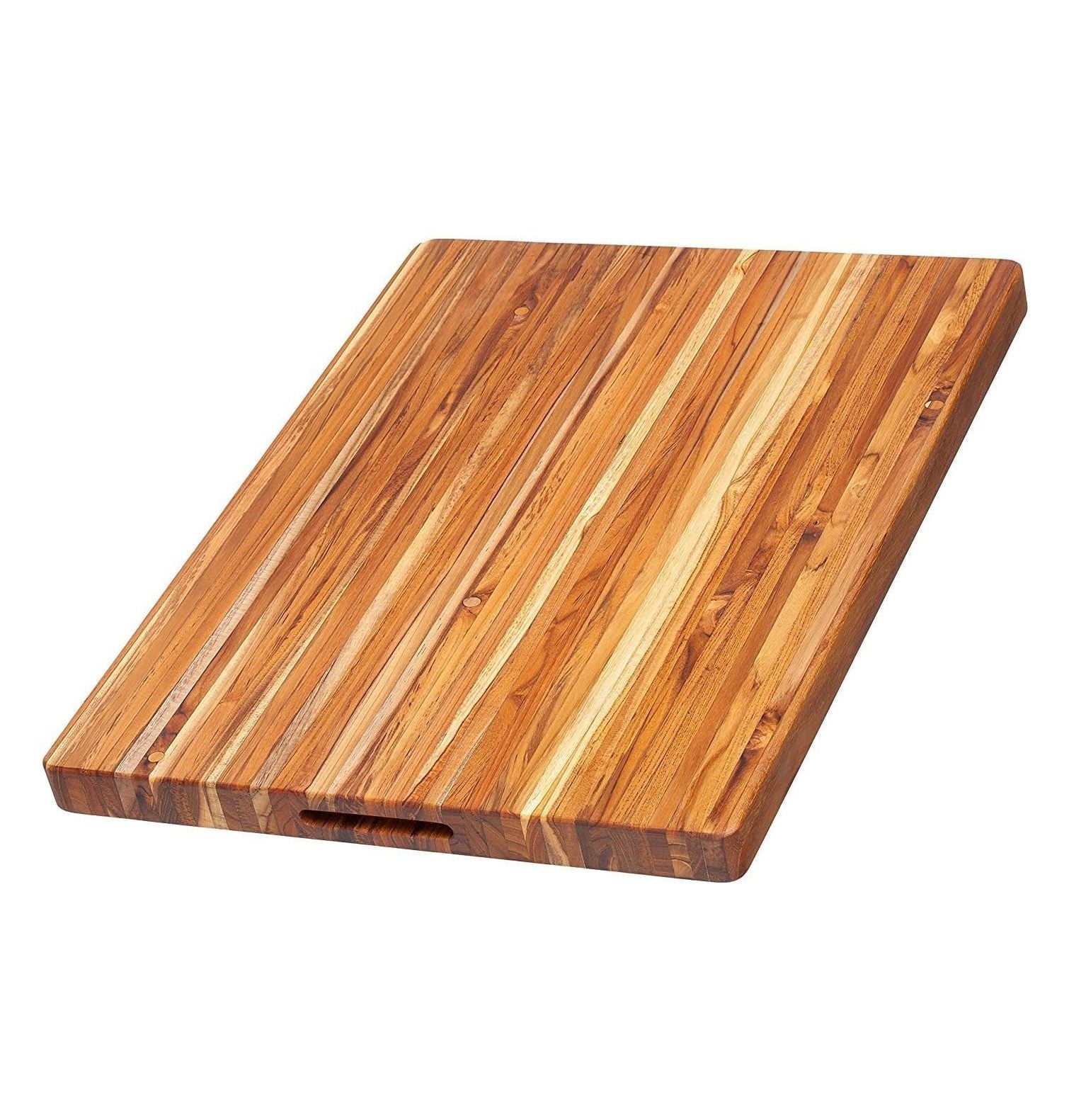 Elegant Teak Wood Edge Grain Rectangular Chopping Block 24" x 18"
