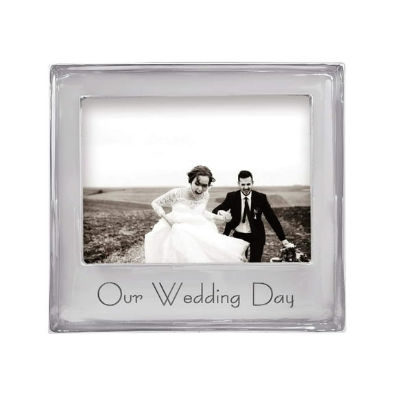 CintBllTer Engraved s Our Wedding Day Signature 5x7 Picture Frame, 5x7 inch, Silver