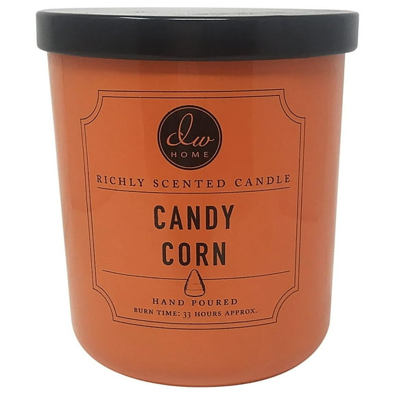 CintBllTer Fall/ Inspired Richly Scented Glass Jar Candle with Lid (Various Sizes/Wicks) Candy Corn, 9 oz./Medium Single Wick