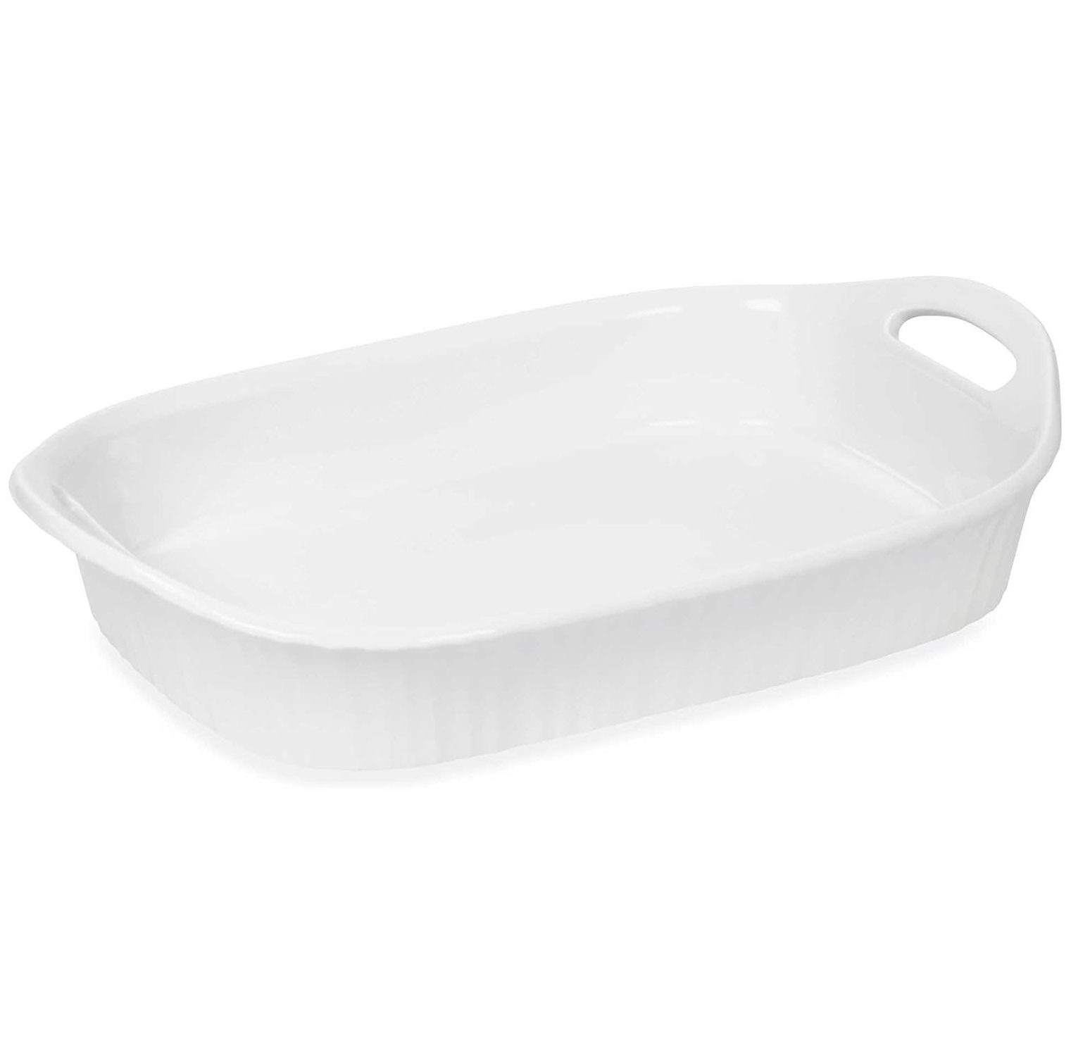 CintBllTer French White III 3Quart Ceramic Oblong Casserole Dish with