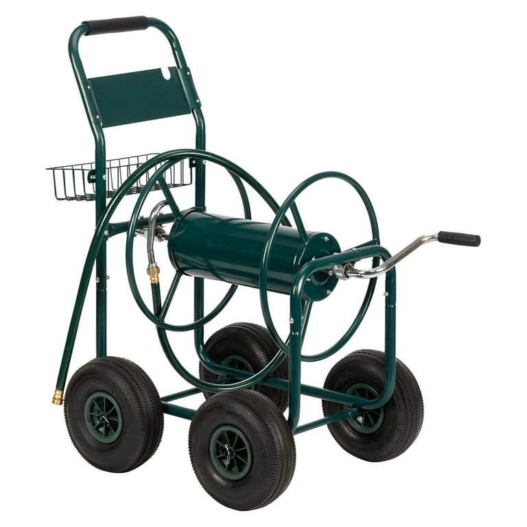 CintBllTer Garden Hose Reel Cart, Lawn Water Planting Cart with