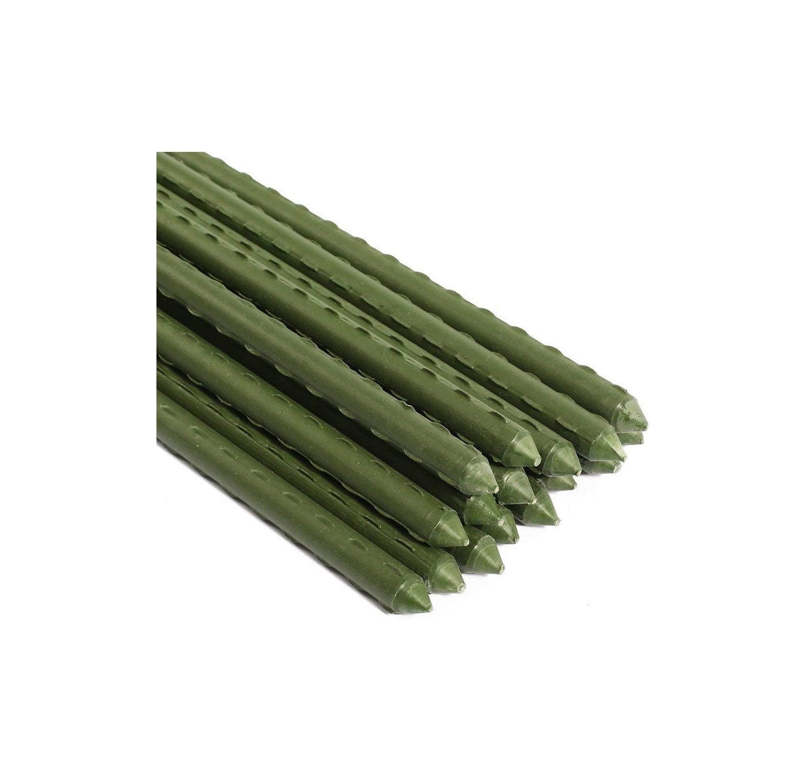 CintBllTer Garden Stakes Sturdy Steel Fence Stakes 48Inch Plastic