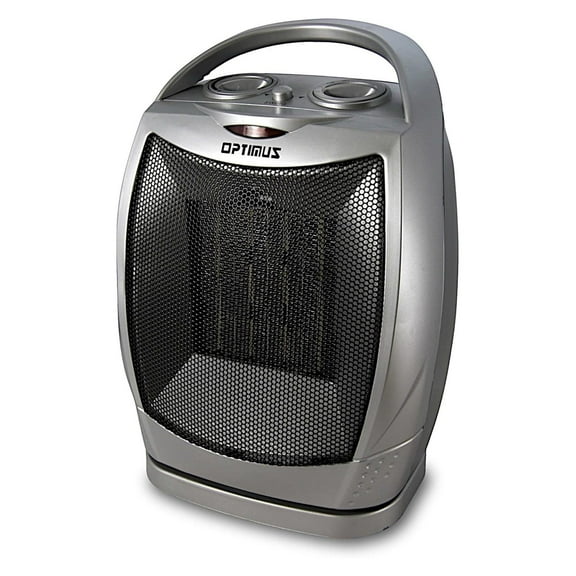 CintBllTer H-7247 1500-Watt Portable Oscillating Ceramic Heater, Silver (93578897M)