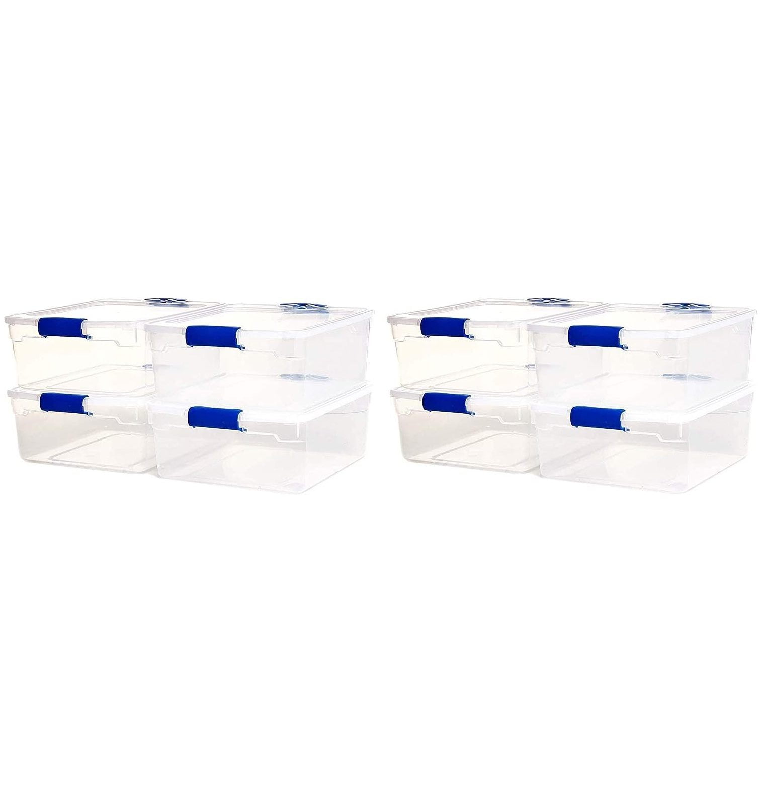 CintBllTer Heavy Duty Modular Stackable Storage Tote Containers with