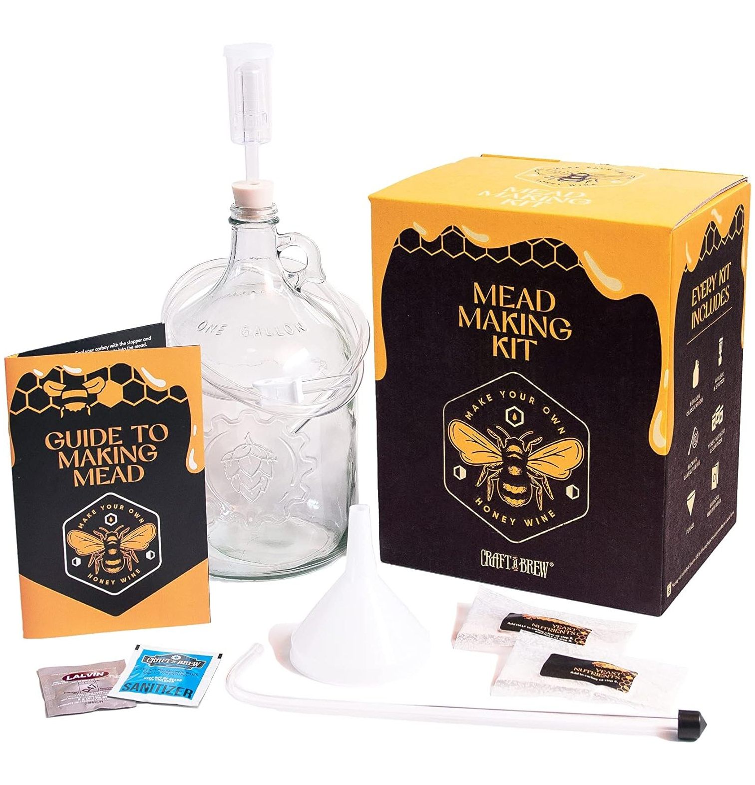 CintBllTer Mead Making Kit Reusable Make Your Own Mead Kit Yields