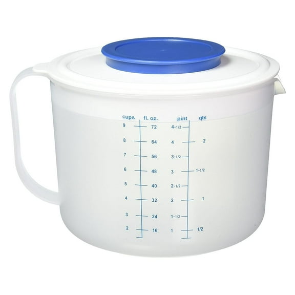 CintBllTer Mixing Jug with Measures, 9-Cup, One Size, Blue