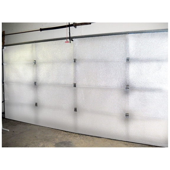 CintBllTer NASA Tech White Reflective Foam Garage Door Insulation Kit 9L x 7H
