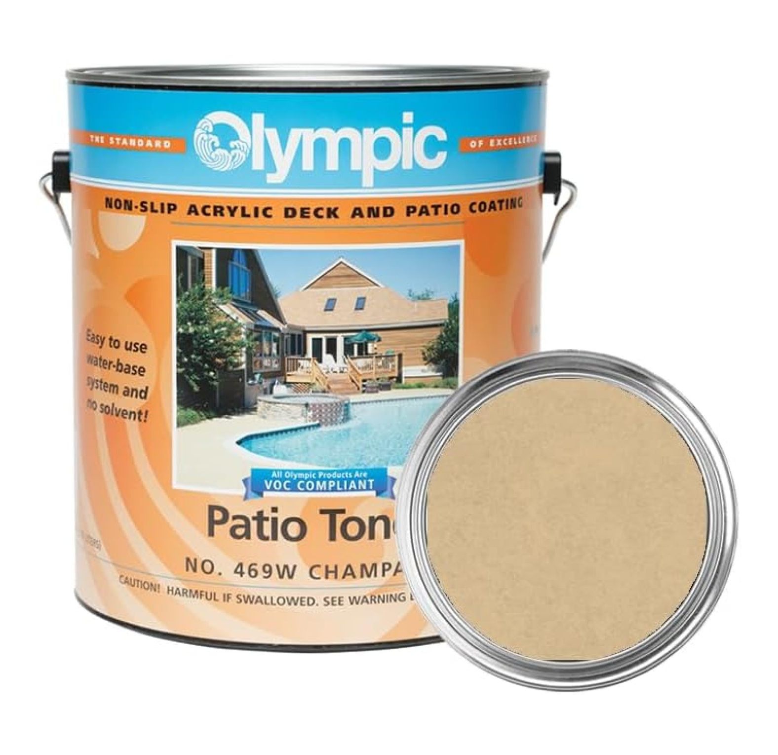 Olympic Patio Tones Champagne 1 Gallon NonSlip Deck and Patio