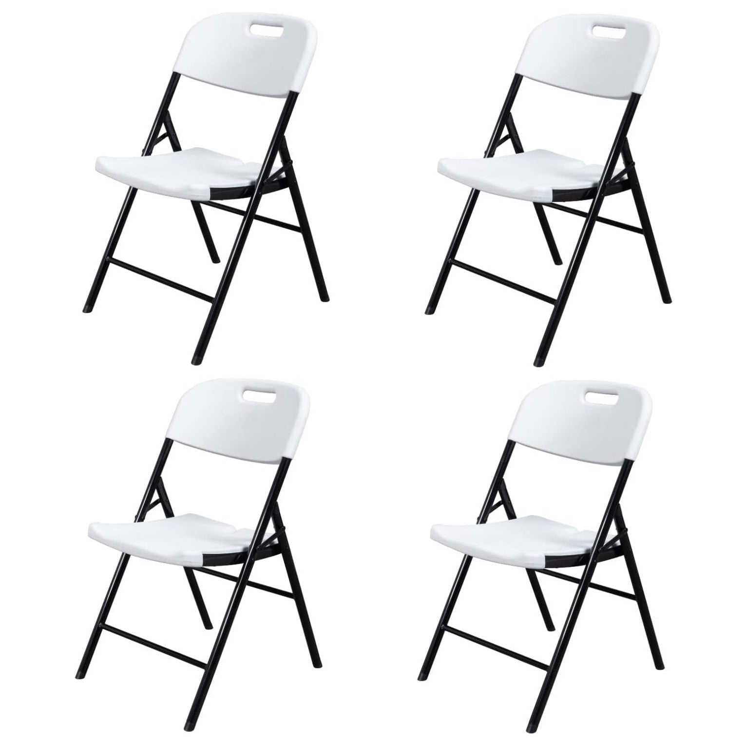 CintBllTer Outdoor Plastics Folding Chairs, Set of 4 Foldable Dinning