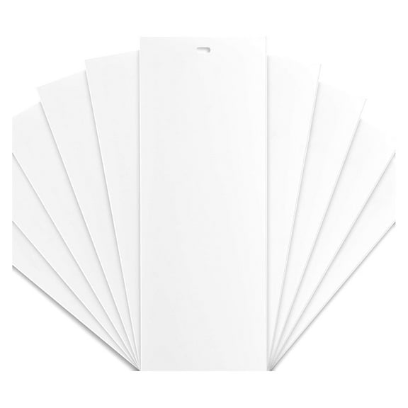 CintBllTer PVC Vertical Blind Replacement Slat Smooth (White) 10 Pk 82 1/2 x 3 1/2