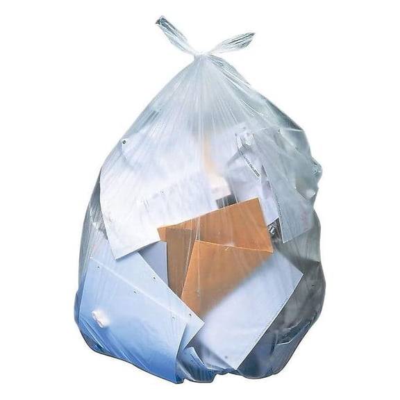 CintBllTer Professional Low-Density Trash Bags, Clear, 12-16 Gallon, 250 Bags/Box