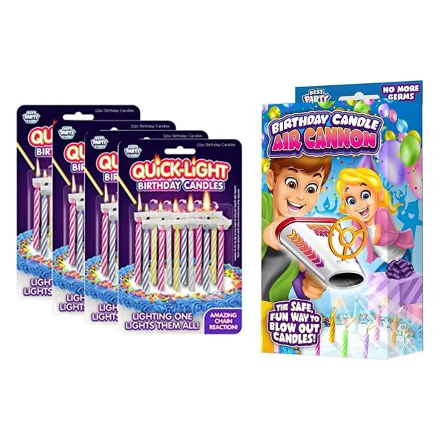 CintBllTer Quick Light Birthday Candles, Amazing Chain Reaction Candles