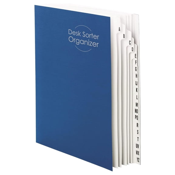 CintBllTer(R) Desk File/Sorter, A-Z, Letter Size, 35% Recycled, Blue/Gray, C33BZ