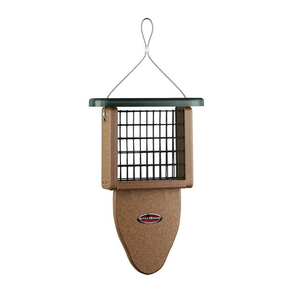 CintBllTer Recycled Plastic Single Suet Cake Tail Prop Suet Feeder with Hanging Cable
