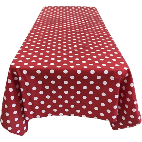 CintBllTer Red and White Polka Dot Square Tablecloth 30"x30"