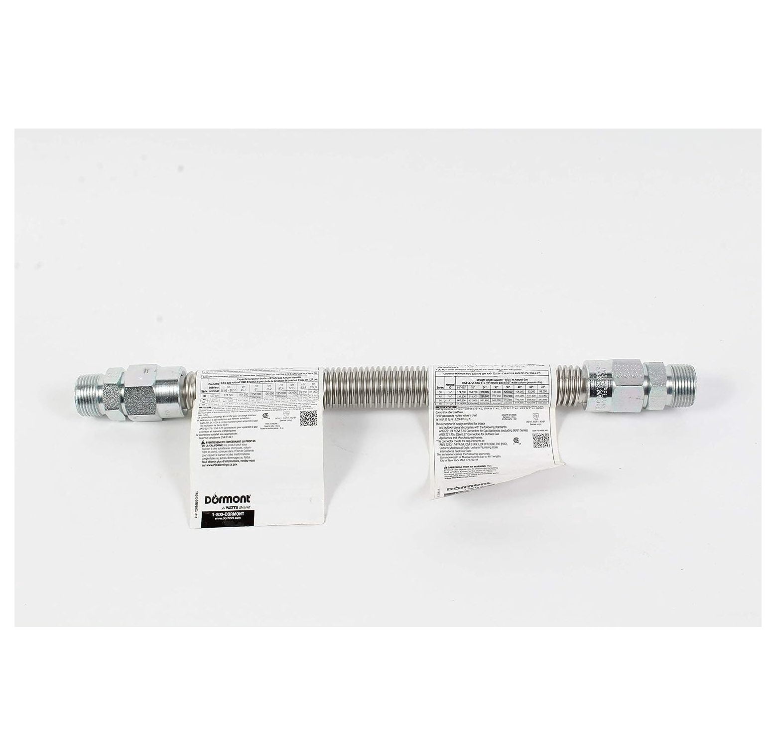 Generac 0L4836A 3/4" Fuel Line Hose - 15" Stainless Steel Flex Hose Replacement For Generators