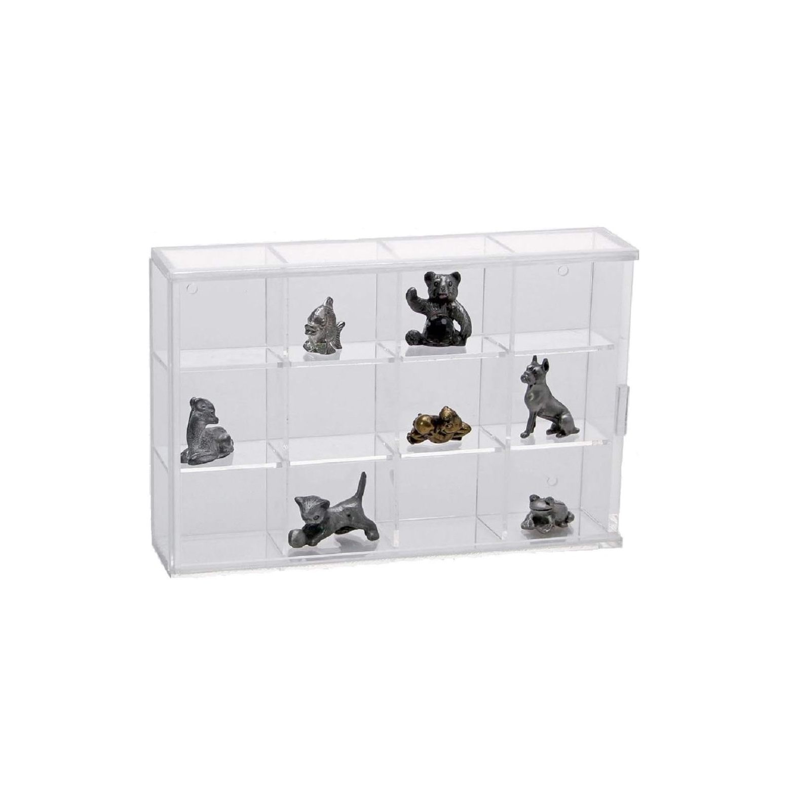 CintBllTer Rock Display CaseMidi Glass Curio w/12 Compartments